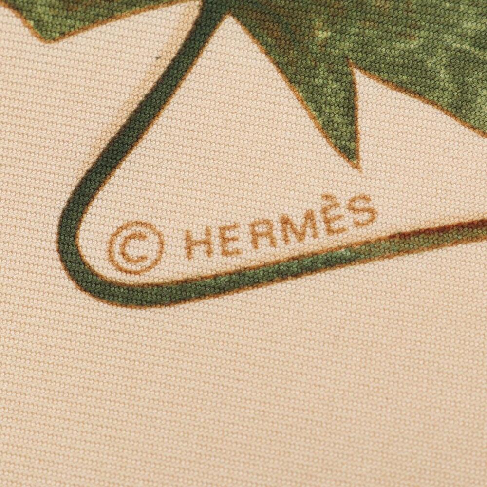 HERMES Cream Silk Scarf - Picture 2 of 3